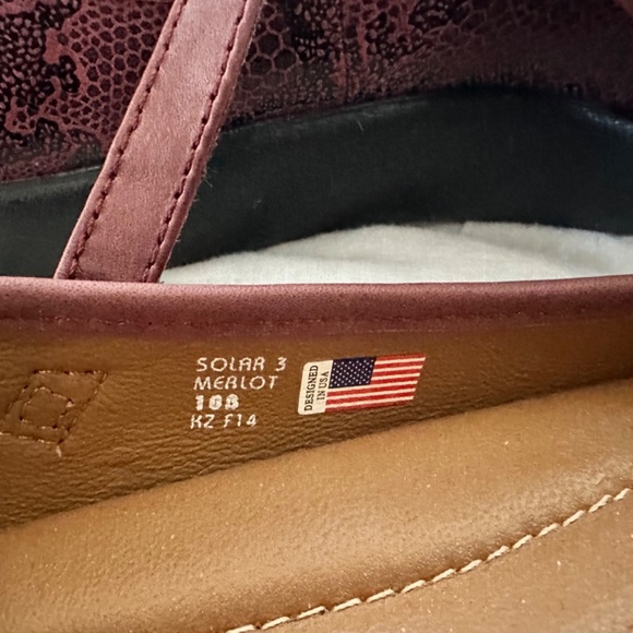 Earth Red Shimmery Flats with Mary Jane Strap - Picture 6 of 8